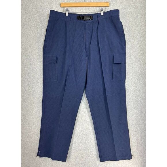 Men's Duluth Trading Company XLT XL Tall‎ Navy Blue Ripstop Cargo Hiking Pants - Picture 1 of 16